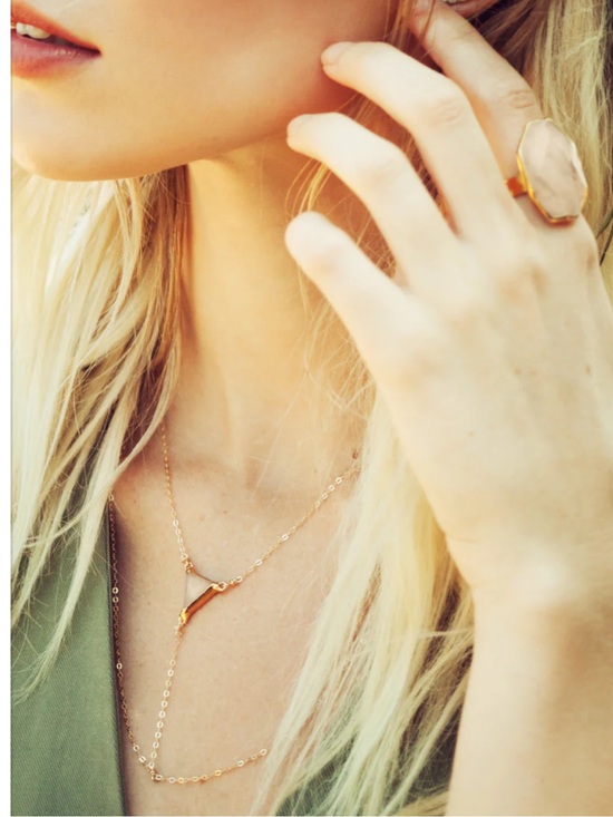 Robyn Rhodes Jewelry - Robyn Rhodes New Gold Layered Y-Shaped Pendant Necklace - Women Jewelry ✨
